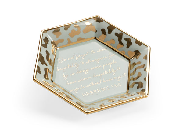 Honeycomb Jungle Verse Plate - Inspirational Ceramic Art with Striking Jungle Design for Decor