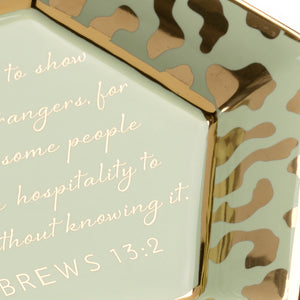 Honeycomb Jungle Verse Plate - Inspirational Ceramic Art with Striking Jungle Design for Decor