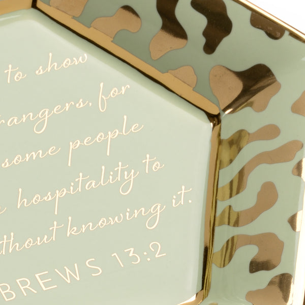 Honeycomb Jungle Verse Plate - Inspirational Ceramic Art with Striking Jungle Design for Decor