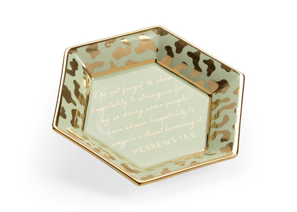 Honeycomb Jungle Verse Plate - Inspirational Ceramic Art with Striking Jungle Design for Decor