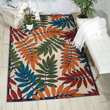 5’x 8’ Multicolored Leaves Indoor Outdoor