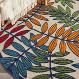 5’ Round Multicolored Leaves Indoor Outdoor