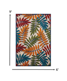 6’x 9’ Multicolored Leaves Indoor Outdoor