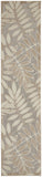 2’ x 10’ Natural Leaves Indoor Outdoor Runner Rug