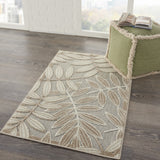 3’ x 4’ Natural Leaves Indoor Outdoor Area Rug