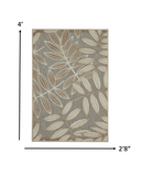 3’ x 4’ Natural Leaves Indoor Outdoor Area Rug