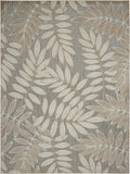 6’ x 9’ Natural Leaves Indoor Outdoor Area Rug