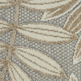 6’ x 9’ Natural Leaves Indoor Outdoor Area Rug