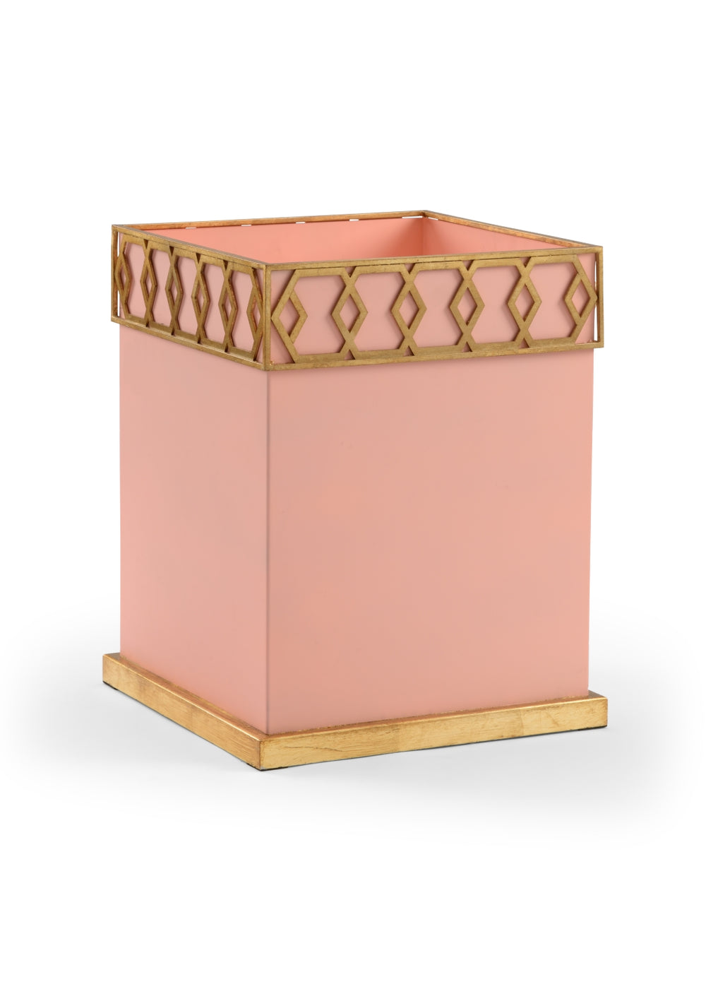 Perkins Planter - Coral Metallic Gold Honeycomb Design for Elegant Home Décor & Office Style