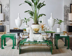 Chelsea House Parrot On Crystal Round Lg