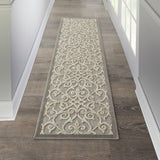 2’ x 6’ Natural and Gray Indoor Outdoor Runner Rug