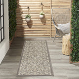 2’ x 6’ Natural and Gray Indoor Outdoor Runner Rug