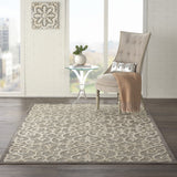 4’ x 6’ Natural and Gray Indoor Outdoor Area Rug