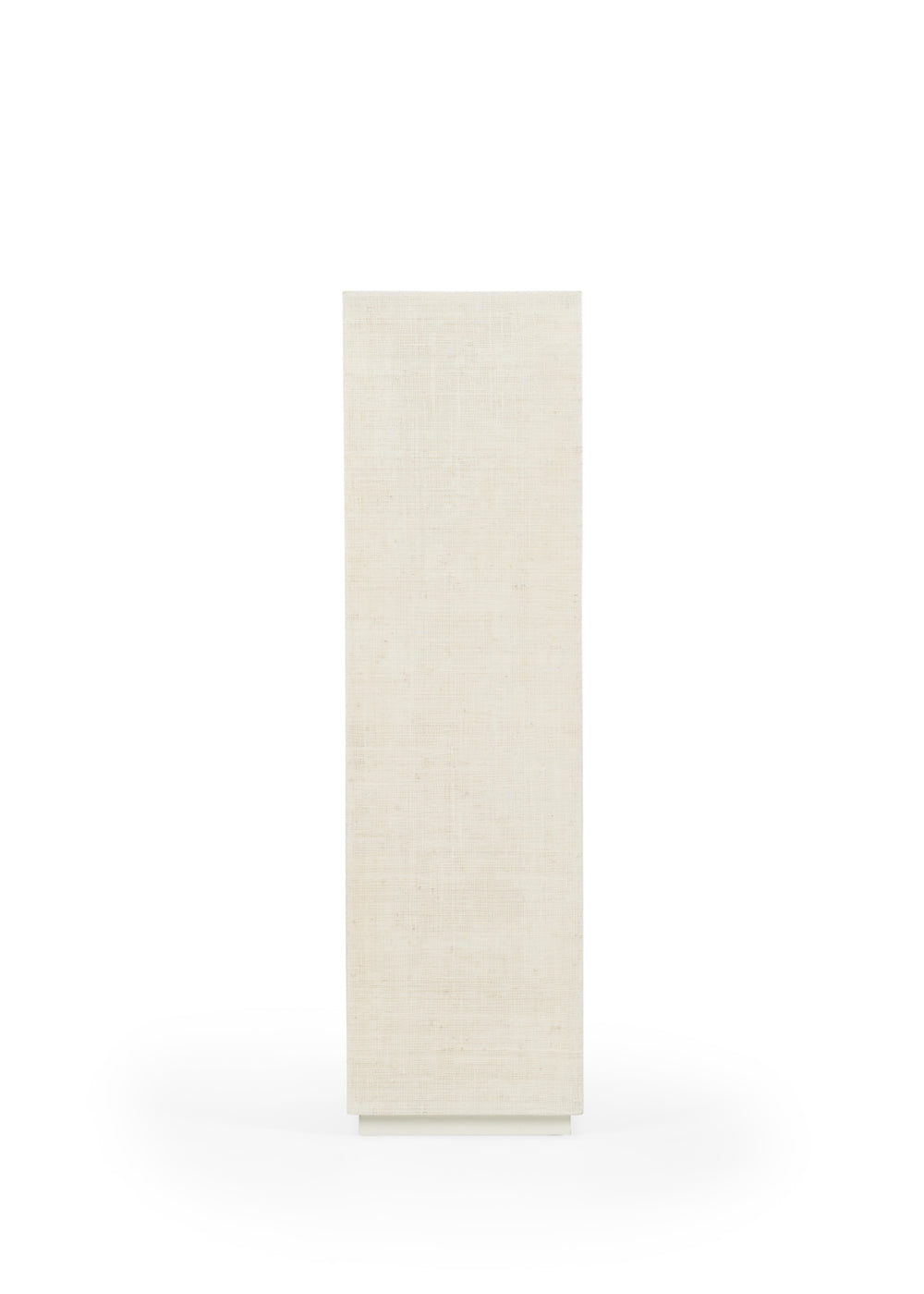 Raffia Pedestal Stand in Elegant White Lacquer Finish by Jamie Merida - Stylish Home Accent!