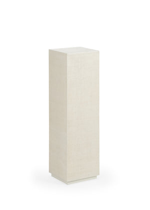 Raffia Pedestal-White (Sm)