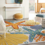 7’ x 10' Multicolor Indoor Outdoor Area Rug