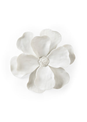 Camellia Wall Flower - Elegant Matte White Ceramic Accent for Stunning Home Décor Displays