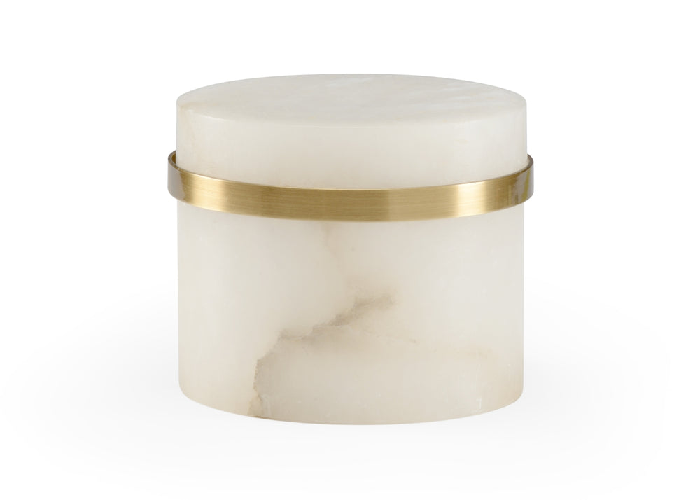 Marble Jewel Box with Elegant Brass Banding - A Timeless Keepsake for Your Treasured Items!