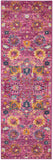 2’ x 6’ Fuchsia and Orange Distressed Runner Rug