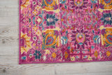 2’ x 3’ Fuchsia and Orange Distressed Scatter Rug