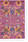 2’ x 3’ Fuchsia and Orange Distressed Scatter Rug