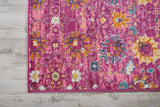 2’ x 8’ Fuchsia and Orange Distressed Runner Rug