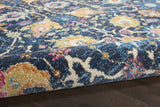 2’ x 3’ Navy Blue Floral Buds Scatter Rug