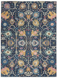 5’ x 7’ Navy Blue Floral Buds Area Rug