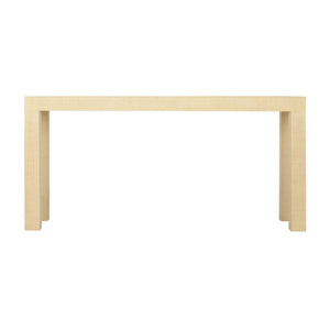 Sanibel Console Table - Elegant Linen Raffia Design for Modern & Traditional Home Decor, Natural Finish