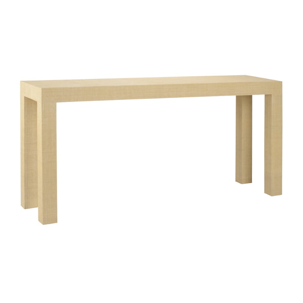 Sanibel Console Table - Elegant Linen Raffia Design for Modern & Traditional Home Decor, Natural Finish