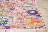 4’ x 6’ Gray and Pink Distressed Area Rug