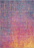 Rainbow Abstract Striations Area Rug