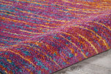 8’ x 10’ Rainbow Abstract Striations Area Rug