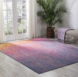 8’ x 10’ Rainbow Abstract Striations Area Rug