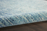 2’ x 6’ Navy and Light Blue Abstract Runner Rug