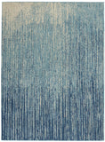 4’ x 6’ Navy and Light Blue Abstract Area Rug