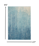 7’ x 10’ Navy and Light Blue Abstract Area Rug