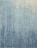 8’ x 10’ Navy and Light Blue Abstract Area Rug