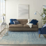 8’ x 10’ Navy and Light Blue Abstract Area Rug