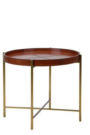 Loft Leather Side Table