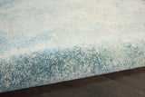 2’ x 8’ Light Blue and Ivory Abstract Sky Runner Rug