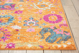 5’ x 7’ Sun Gold and Navy Distressed Area Rug