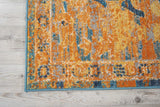 8’ x 10’ Gold and Blue Antique Area Rug