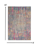 8’ x 10’ Ivory Abstract Striations Area Rug