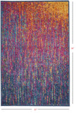 2’ x 3’ Rainbow Abstract Striations Scatter Rug