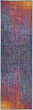 2’ x 8’ Rainbow Abstract Striations Runner Rug