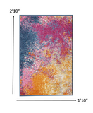 2’ x 3’ Abstract Brights Sunburst Scatter Rug