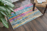 2’ x 3’ Gray Colorful Abstract Stripes Scatter Rug