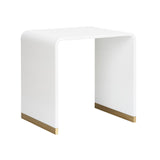 Waterfall End Table - White