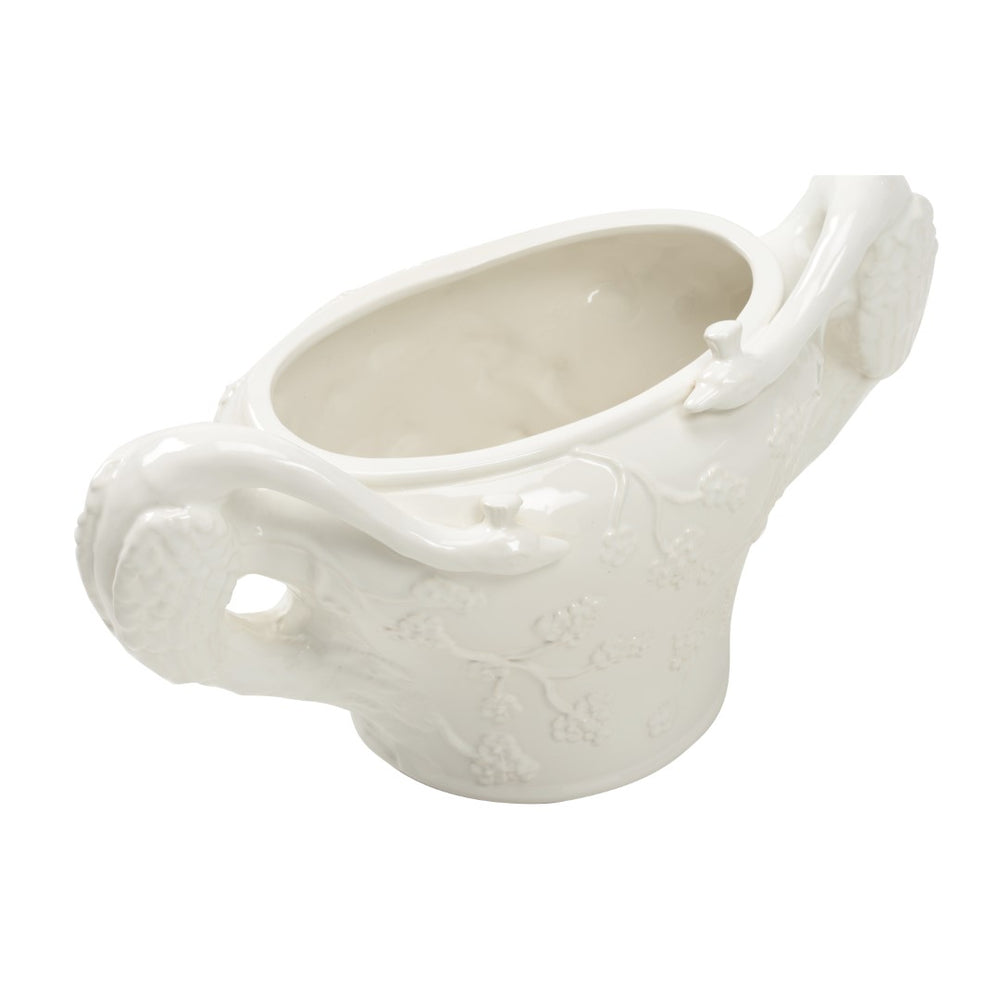 Nicole Exquisite Handcrafted Ceramic Planter with Elegant Peacock Design - Perfect for Home Décor